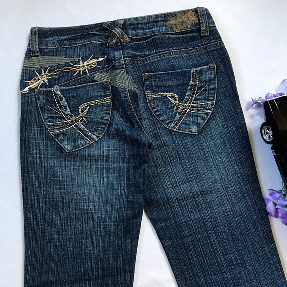 ❌SOLD❌ X3 Dark Wash Straight Leg Jeans 28 - Picture 6 of 7